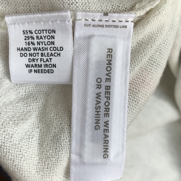 NWOT Loft Lightweight Navy & White Stripe Spring Summer Nautical Sweater XS - Picture 2 of 6